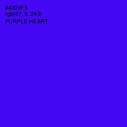 #4309F5 - Purple Heart Color Image