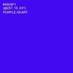 #430AF1 - Purple Heart Color Image