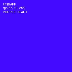 #430AFF - Purple Heart Color Image