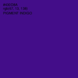 #430D8A - Pigment Indigo Color Image