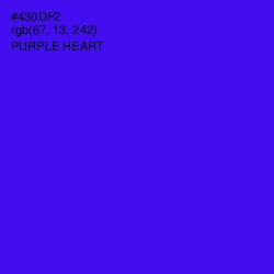 #430DF2 - Purple Heart Color Image