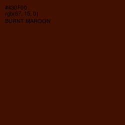 #430F00 - Burnt Maroon Color Image