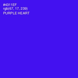 #4311EF - Purple Heart Color Image