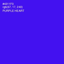 #4311F0 - Purple Heart Color Image