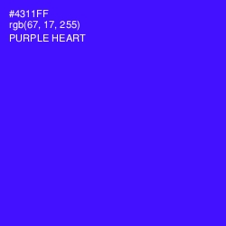 #4311FF - Purple Heart Color Image