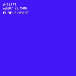 #4316F8 - Purple Heart Color Image