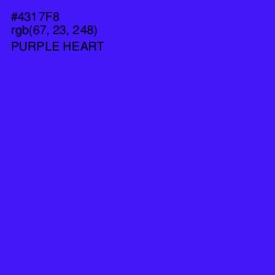 #4317F8 - Purple Heart Color Image