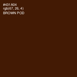 #431A04 - Brown Pod Color Image