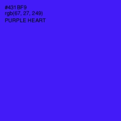 #431BF9 - Purple Heart Color Image