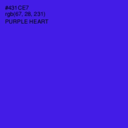 #431CE7 - Purple Heart Color Image