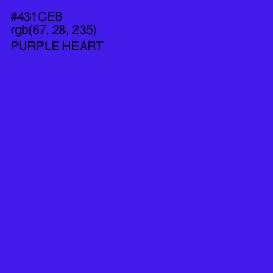 #431CEB - Purple Heart Color Image