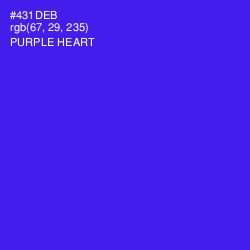 #431DEB - Purple Heart Color Image