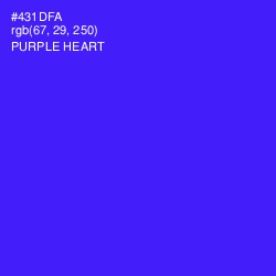 #431DFA - Purple Heart Color Image