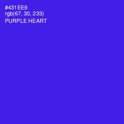 #431EE9 - Purple Heart Color Image