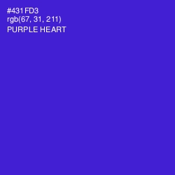 #431FD3 - Purple Heart Color Image