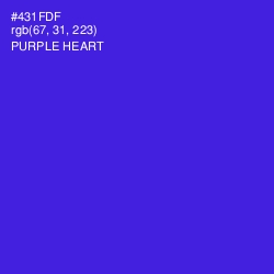 #431FDF - Purple Heart Color Image