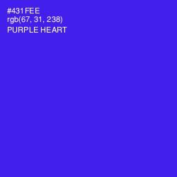 #431FEE - Purple Heart Color Image