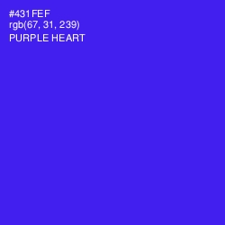 #431FEF - Purple Heart Color Image
