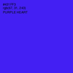 #431FF3 - Purple Heart Color Image