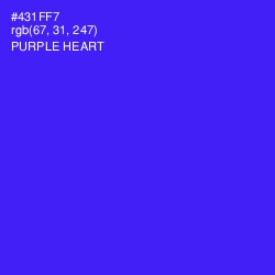 #431FF7 - Purple Heart Color Image