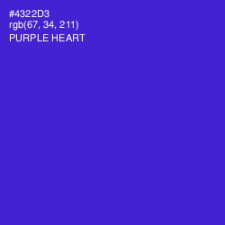 #4322D3 - Purple Heart Color Image