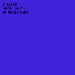 #4322DB - Purple Heart Color Image