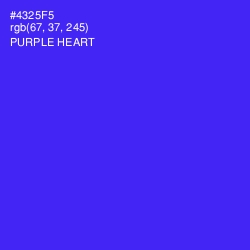 #4325F5 - Purple Heart Color Image