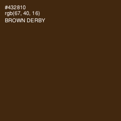 #432810 - Brown Derby Color Image