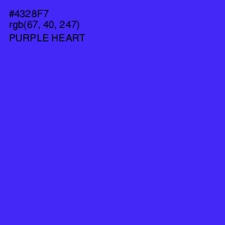 #4328F7 - Purple Heart Color Image