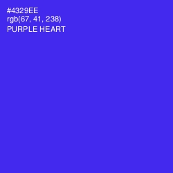 #4329EE - Purple Heart Color Image