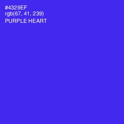 #4329EF - Purple Heart Color Image
