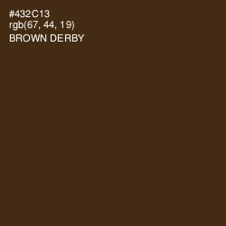 #432C13 - Brown Derby Color Image