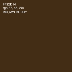 #432D14 - Brown Derby Color Image