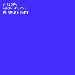 #432DFA - Purple Heart Color Image