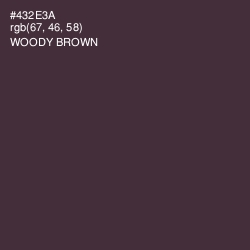 #432E3A - Woody Brown Color Image