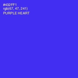 #432FF1 - Purple Heart Color Image