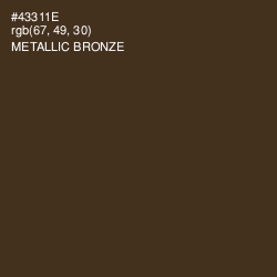 #43311E - Metallic Bronze Color Image