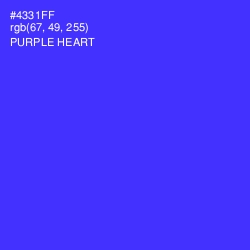 #4331FF - Purple Heart Color Image