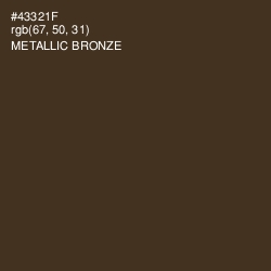 #43321F - Metallic Bronze Color Image