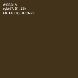 #43331A - Metallic Bronze Color Image