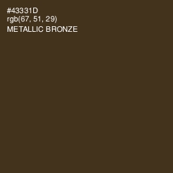 #43331D - Metallic Bronze Color Image