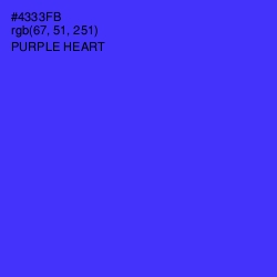 #4333FB - Purple Heart Color Image