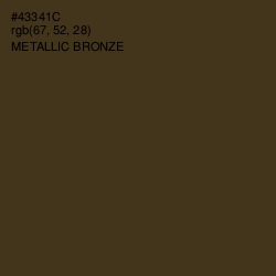 #43341C - Metallic Bronze Color Image