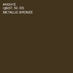 #43341E - Metallic Bronze Color Image