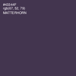 #43344F - Matterhorn Color Image