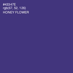 #43347E - Honey Flower Color Image