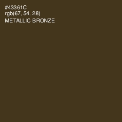 #43361C - Metallic Bronze Color Image