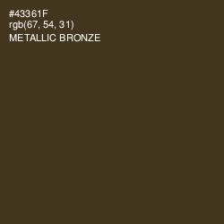 #43361F - Metallic Bronze Color Image