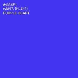 #4336F1 - Purple Heart Color Image