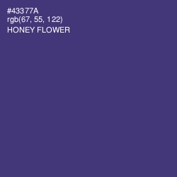 #43377A - Honey Flower Color Image